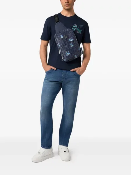 Geantă Philipp Plein cu imagine albastru