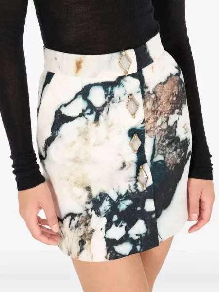 Fusta mini Roberto Cavalli cu imagine negru