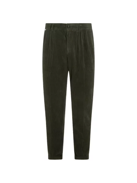 Pantaloni 04651 / A Trip In A Bag de catifea cord verde