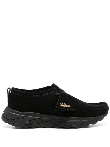 Pantofi derby Clarks din piele de căprioară negru