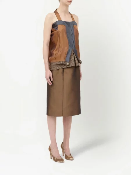 Τοπ Maison Margiela houndstooth καφέ