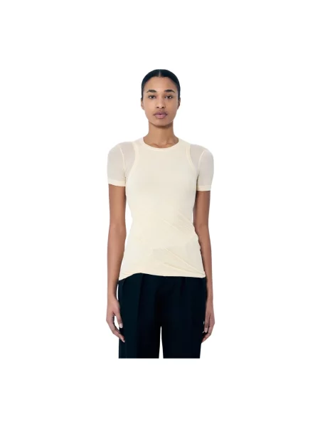 Koszulka Jil Sander beżowa