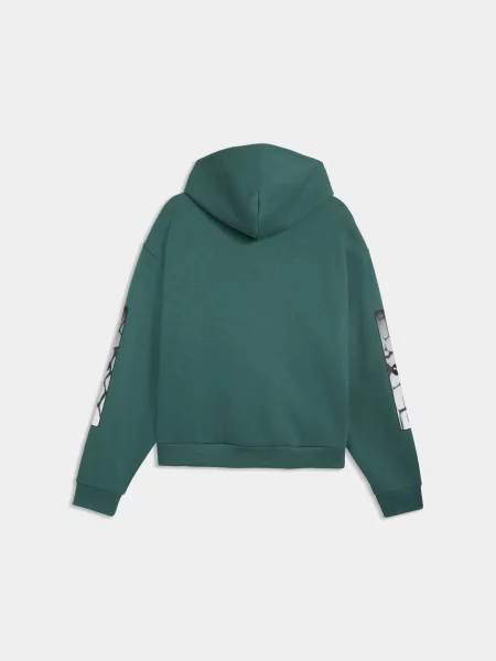 Худи Puma в уличном стиле зеленое