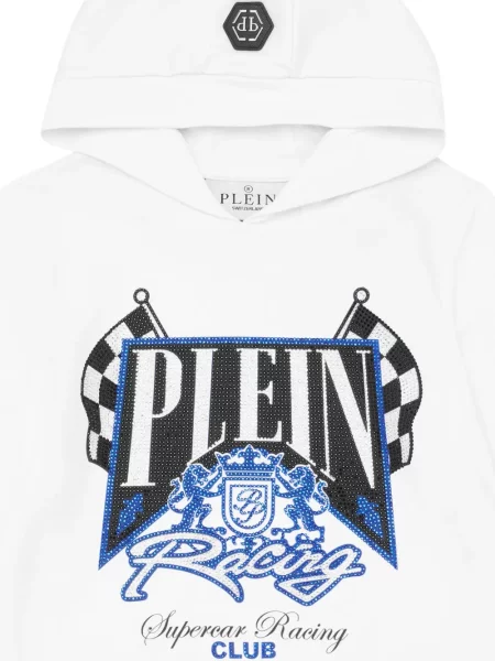 Bluza z kapturem dziecięca Philipp Plein biała