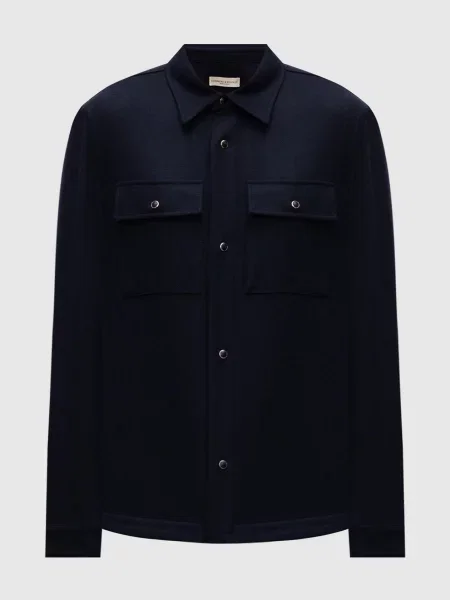 Шерстяная рубашка Cashmere&whiskey синяя