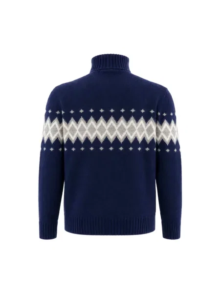 Sweter z golfem Eleventy niebieski