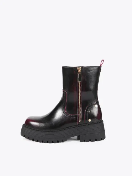 Lola Casademunt Kotníkové boty bordó