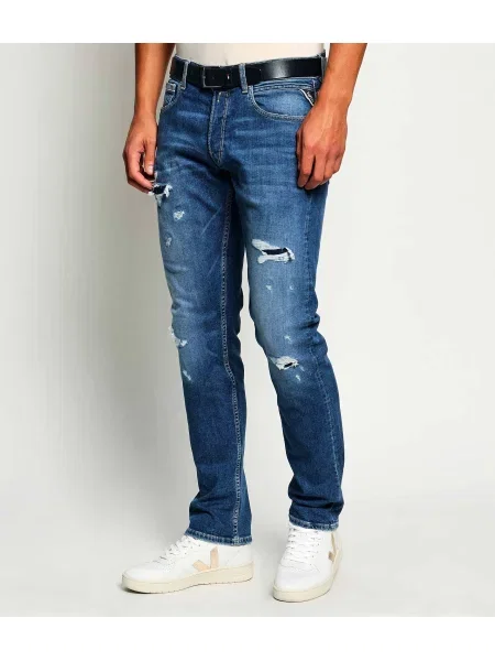 Replay Blugi Grover | Straight fit albastru