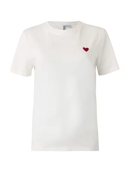 PIECES Tricou PCMila roșu / natural alb