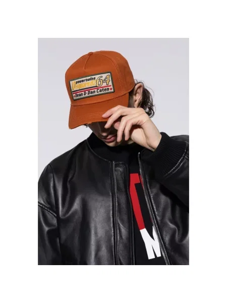 Czapka z daszkiem Dsquared2 brązowa