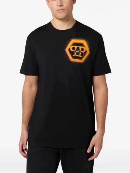 Tricou Philipp Plein cu imagine negru
