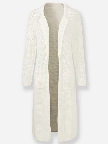 Heine Palton tricotat ecru