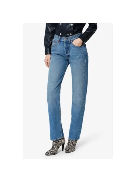 Jeansy straight leg Isabel Marant niebieskie