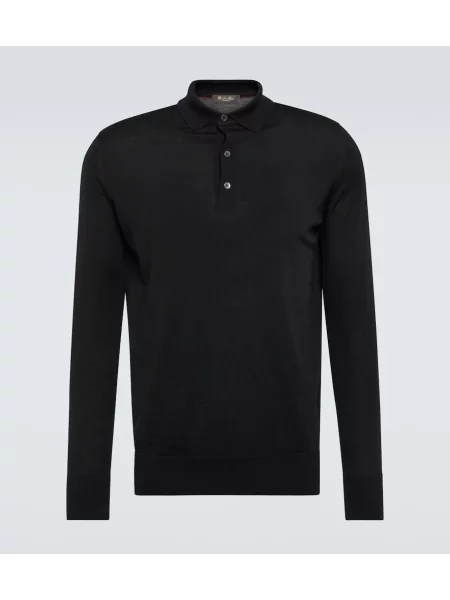 Polo Loro Piana de lână negru