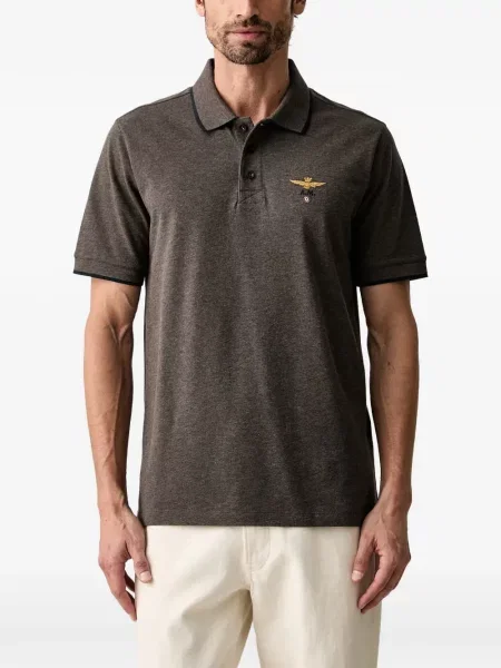 Tricou polo Aeronautica Militare cu autograf maro