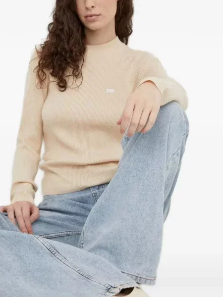 Curea Levi's® cu broderie cu cataramă cu dungi albastru