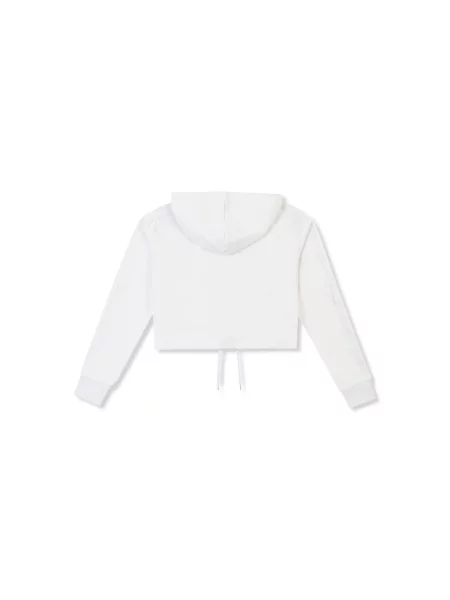 Bluza z kapturem crop Fila Rivoli Relaxed biała