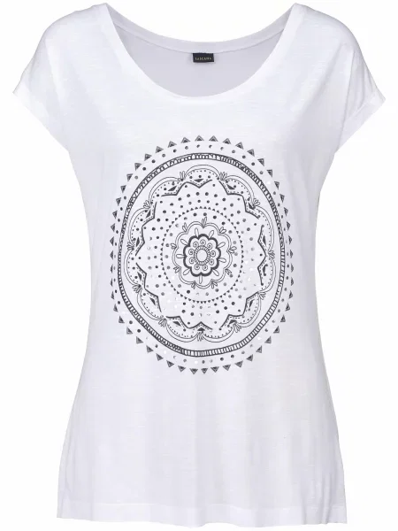 LASCANA Tricou negru alb