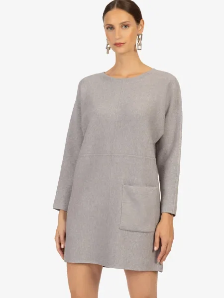 Kraimod Rochie tricotat amestecat gri