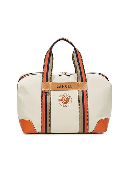 Lancel Ročna torbica Lancel Sac voyage Roland Garros Nat/Terre Battue Femme' črna