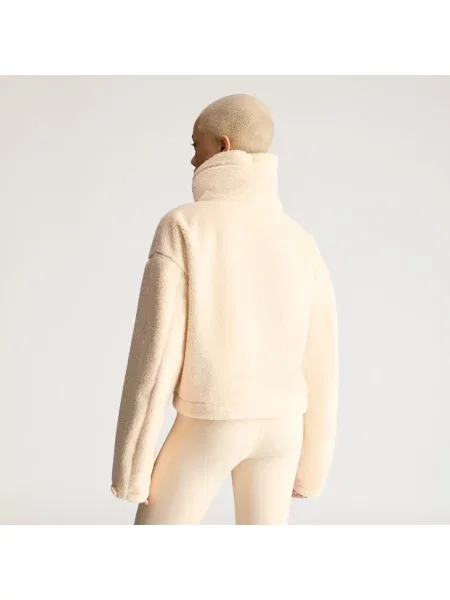 Zimní flísová sportovní bunda s kapucí a zapínáním na adidas by Stella McCartney