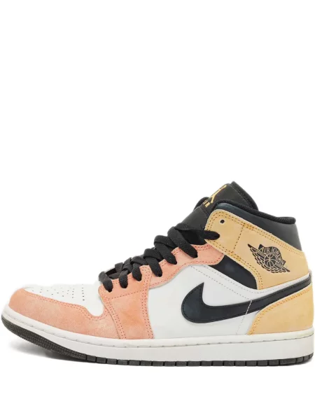 Sneakerși Jordan Air Jordan 1 din piele de căprioară alb