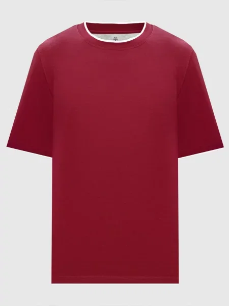 Футболка Brunello Cucinelli бордовая