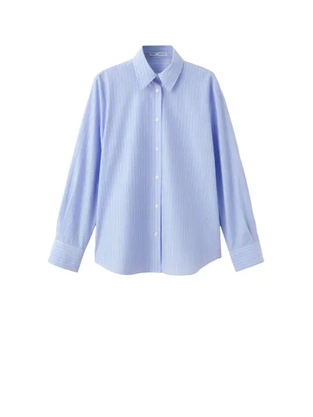 MANGO Bluză REGU bleumarin / albastru deschis alb