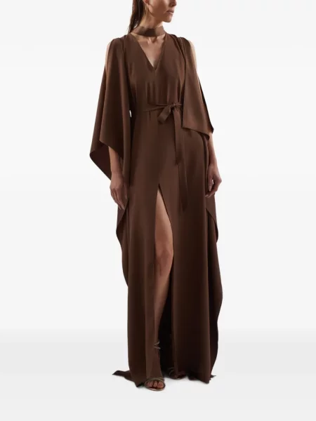 Cu centură rochie maxi Taller Marmo maro
