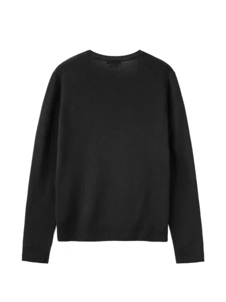 Pulover Benetton cu decolteu în V negru