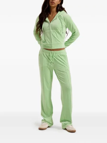 Велур бягане панталон Juicy Couture зелено