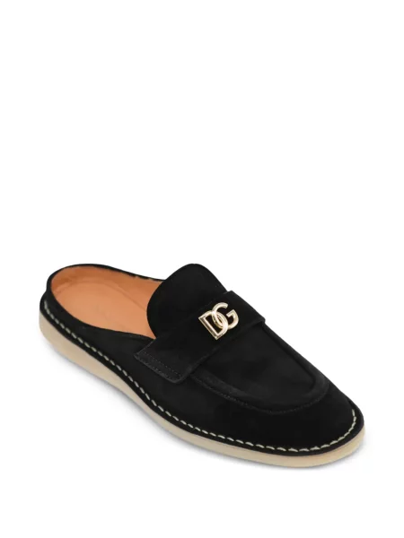 Mule natikače Dolce & Gabbana s autogramom crna