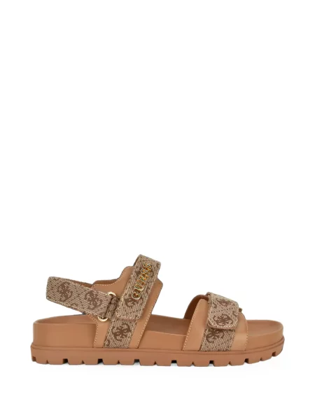 Sandale Guess cu imagine cu bretele maro