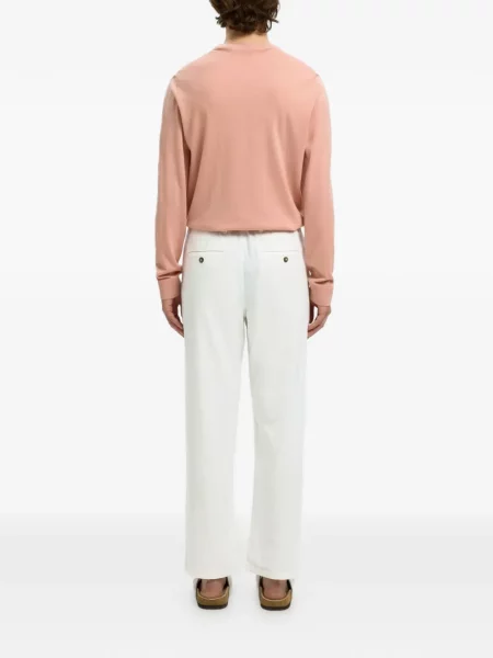 Pantaloni Selected alb