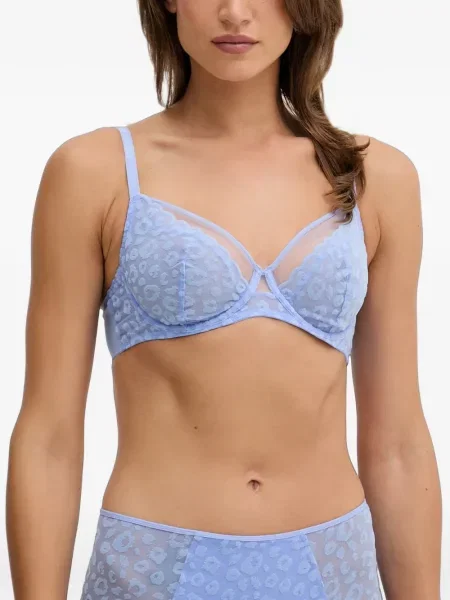 Sutien Chantelle cu model leopard plasă albastru