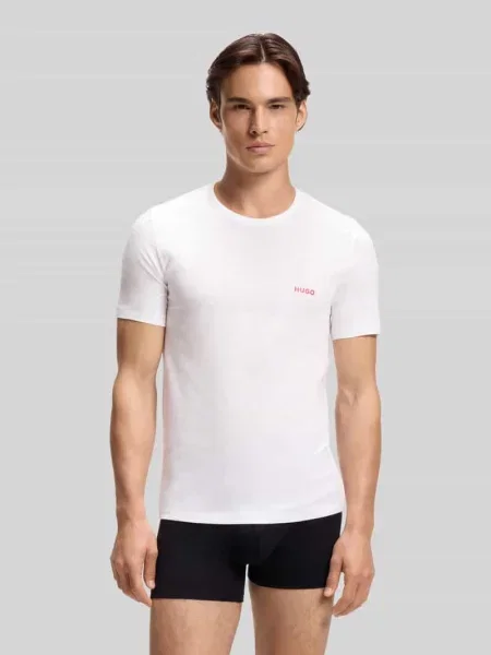 T-shirty o kroju regular fit z czystej bawełny w zestaw 3 szt. Hugo