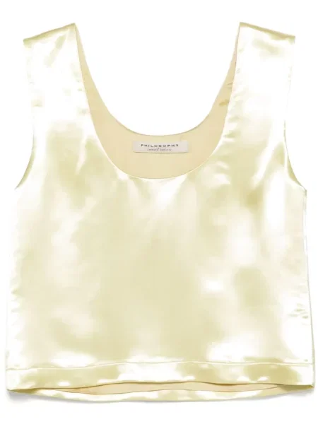 Top Philosophy Di Lorenzo Serafini din satin galben