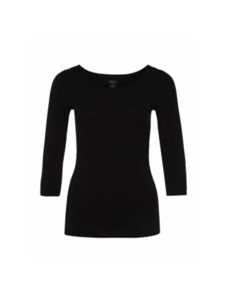 Lniany top Marc Cain czarny