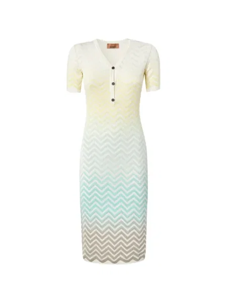 Rochie midi Missoni până la genunchi de costum alb