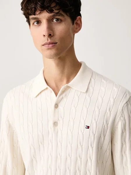 Tommy Hilfiger пуловер мъжки от бежово