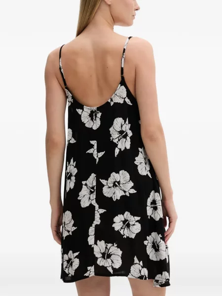Rochie mini Rip Curl cu model floral cu imagine negru