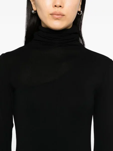 Rochie maxi Thom Krom cu mâneci lungi lungă de costum negru