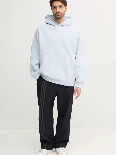 Adidas Originals bluza Essential z kapturem gładka niebieski
