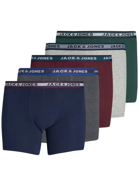 Jack & Jones Plus Bokserice Coliver mornarsko plava / melange / tamno zelena / bordo siva