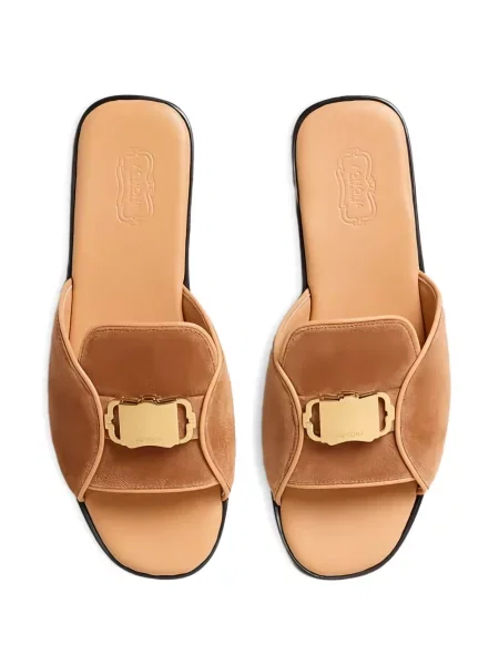 Велурени сандали Agnona кафяво