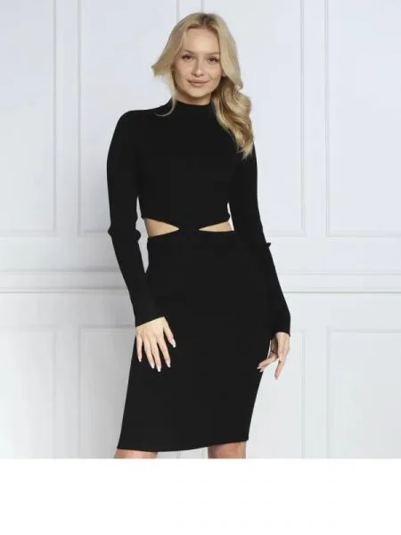 GUESS Rochie TWISTED JAMIA negru
