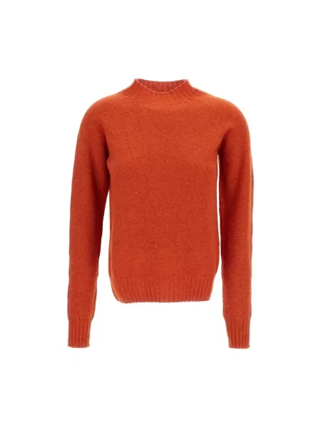 Sweter Drumohr wełniany pomarańczowy