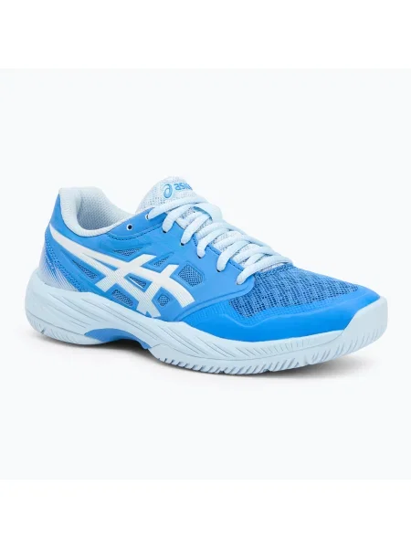 Dámske topánky na squash ASICS Gel-Court Hunter 3 blue coast/white biela