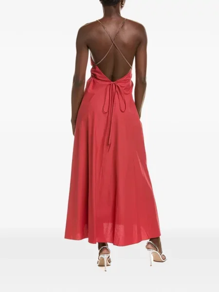 Rochie maxi Brunello Cucinelli evazată roșu