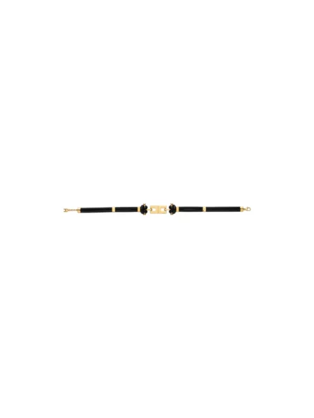 Pasek Elisabetta Franchi z logo czarny